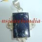 9.41gms Handmade natural lapis gemstone silver pendant
