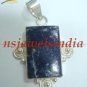 9.41gms Handmade natural lapis gemstone silver pendant