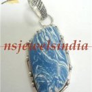 12.61gms Handcrafted agate gemstone silver pendant