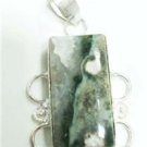 11.38gms Designer Natural agate gemstone silver pendant