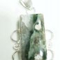 11.38gms Designer Natural agate gemstone silver pendant