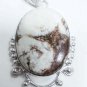 24.49gm Designer naturale agate gemstone silver pendant