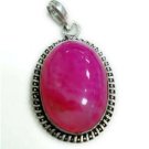 16.00gms Handcrafted onyx gemstone silver pendant