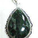 13.83gms Handmade natural agate gemstone silver pendant