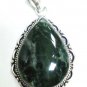 13.83gms Handmade natural agate gemstone silver pendant