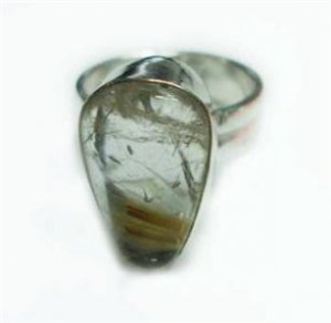 5.73gms Designer natural onyx gemstone silver ring