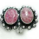 6.78gms Handcrafted natural agate gemstone silver ring