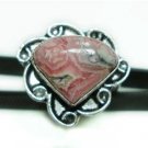 7.29gms Designer natural agate gemstone silver ring