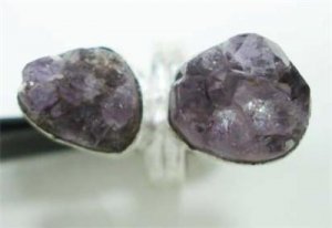 8.76gms Designer natural amethyst gemstone silver ring