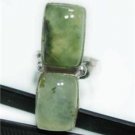 9.06gm Natural Flourite color onyx gemstone silver ring