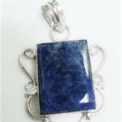 9.20gm Designer Natural agate gemstone silver pendant