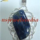 10.41gms Handmade agate gemstone & silver pendant