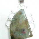 9.73gms Designer natural onyx gemstone silver pendant