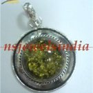 9.74gms Handcrafted natural gemstone silver pendant