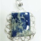 11.40gm Designer Natural agate gemstone silver pendant