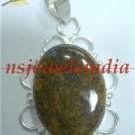 11.49gm Handmade natural agate gemstone silver pendant