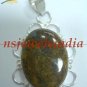 11.49gm Handmade natural agate gemstone silver pendant