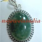 11.90gms Handmade natural onyx gemstone silver pendant