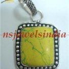12.44gms Designer natural agate gemstone silver pendant