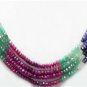 stunning ruby,sapphire & emerald gemstone necklace