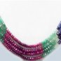 Magnificent natural multicolor beads gemstone necklace