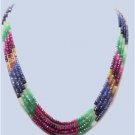 Magnificenet  ruby,emerald & sapphire gemstone string