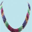 stunning designer natural multicolor gemstone necklace