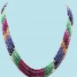 stunning designer natural multicolor gemstone necklace