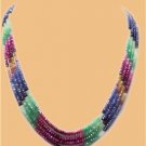designer handcrafted multicolor gemstone bead necklace