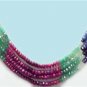 designer handcrafted multicolor gemstone bead necklace