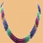 designer handcrafted multicolor gemstone bead necklace