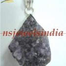 26.54gms Handcrafted natural gemstone silver pendant