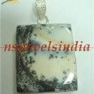 22.97gms Designer  natural onyx gemstone silver pendant