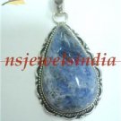 12.55gms Designer Natural agate gemstone silver pendant
