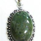 11.51gms Handmade Natural agate gemstone silver pendant