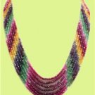 Magnificenet natural ruby,emerald & sapphire necklace