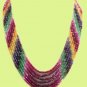 Magnificenet natural ruby,emerald & sapphire necklace