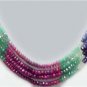 Green emerald,red ruby & blue Sapphire gemstone string