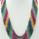 green emerald,red ruby & blue Sapphire gemstone string