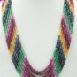 green emerald,red ruby & blue Sapphire gemstone string