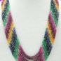 green emerald,red ruby & blue Sapphire gemstone string