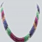 Stunning natural multicolor beads gemstone necklace
