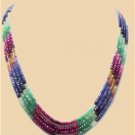 Magnificent ruby,sapphire & emerald gemstone string