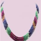 Magnificent emerald,sapphire & ruby gemstone necklace
