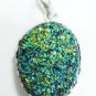 15.55gms Handcrafted  Natural gemstone silver pendant