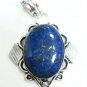 9.30gms Handmade naturale lapis gemstone silver pendant