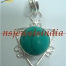 4.37gms Magnificent turquoise gemstone & silver pendant