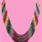 stylist natural multicolor beads gemstone necklace
