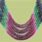 Blue sapphire,red ruby & green emerald gemstone string