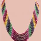 Designer natural multicolor beads gemstone necklace